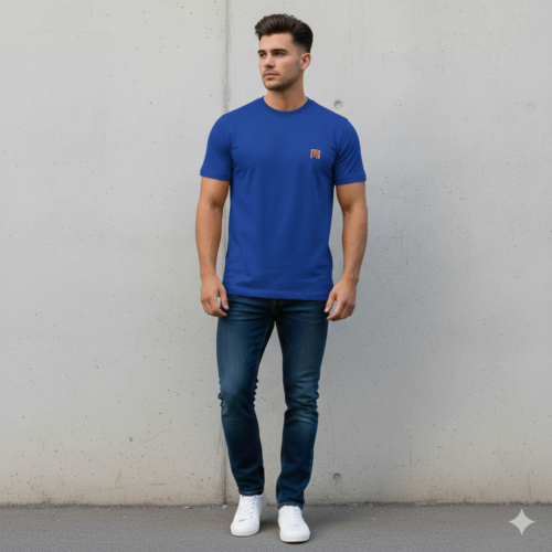 Royal Signature Series: Classic Royal Blue Crew Neck Tee