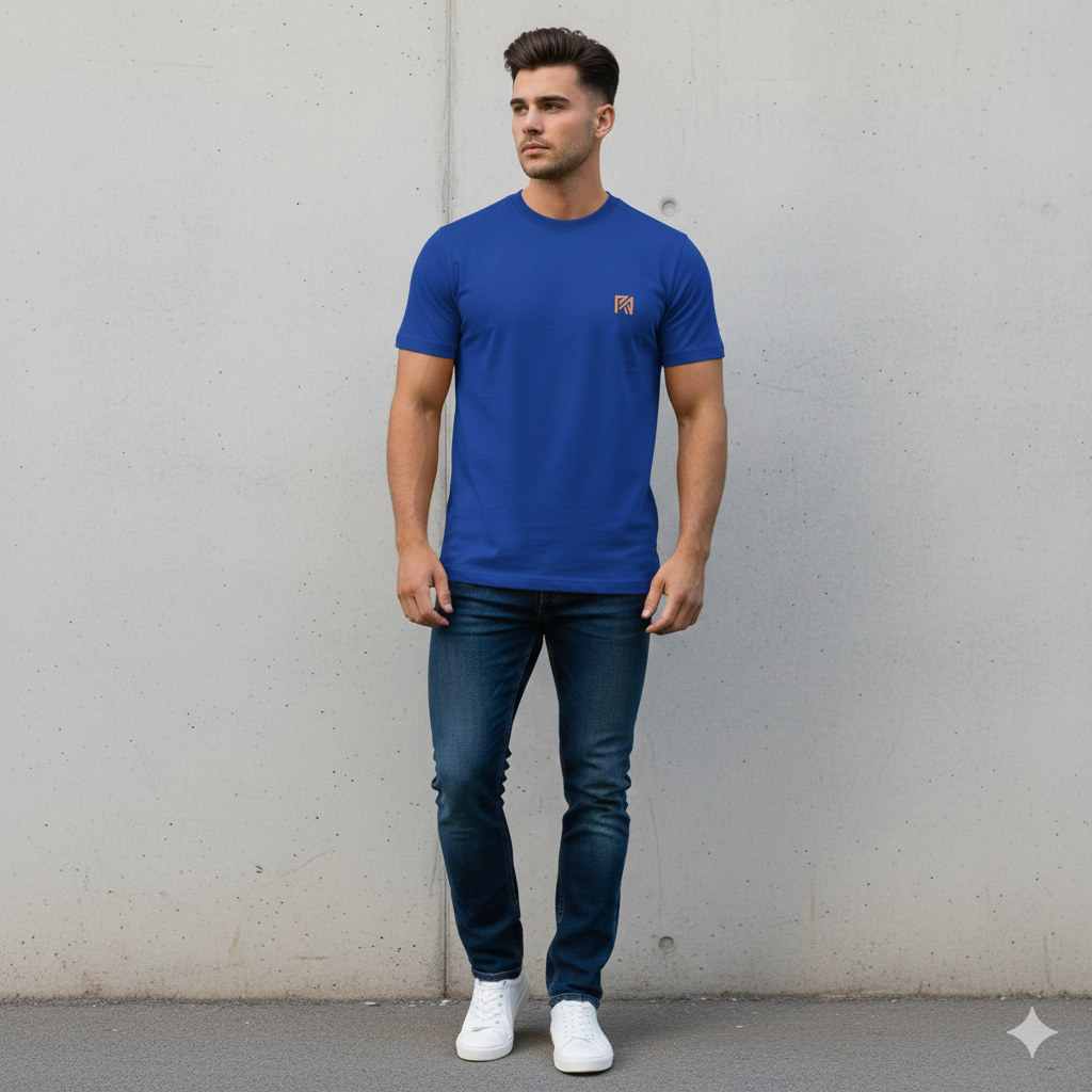 Royal Signature Series: Classic Royal Blue Crew Neck Tee