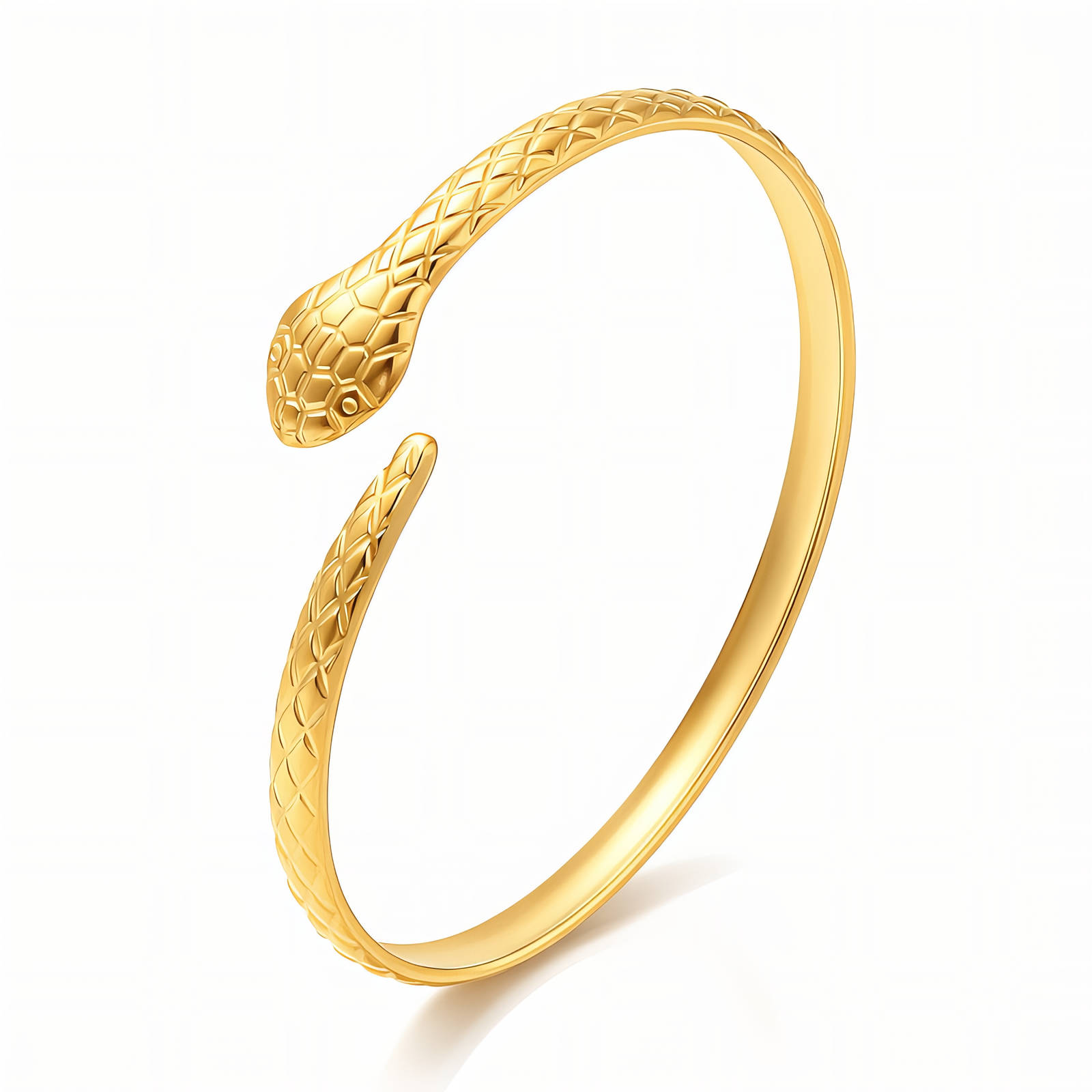 "Snake" Bracelet, 18K Gold Plated Steel