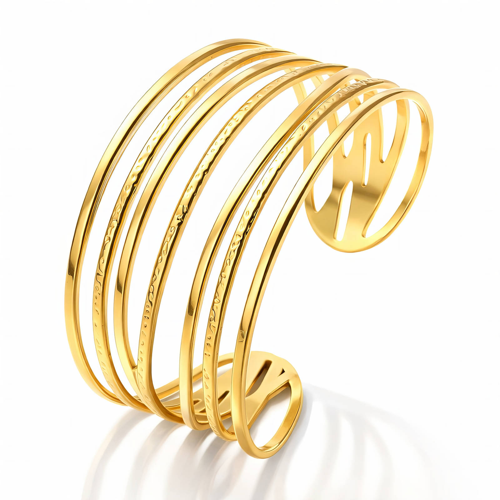 Bracelet, 18K Gold Plated Steel
