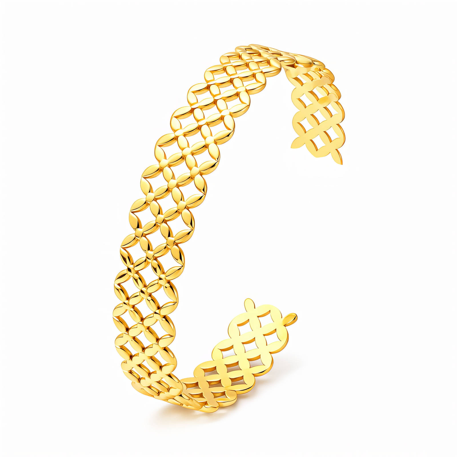 Bracelet, 18K Gold Plated Steel