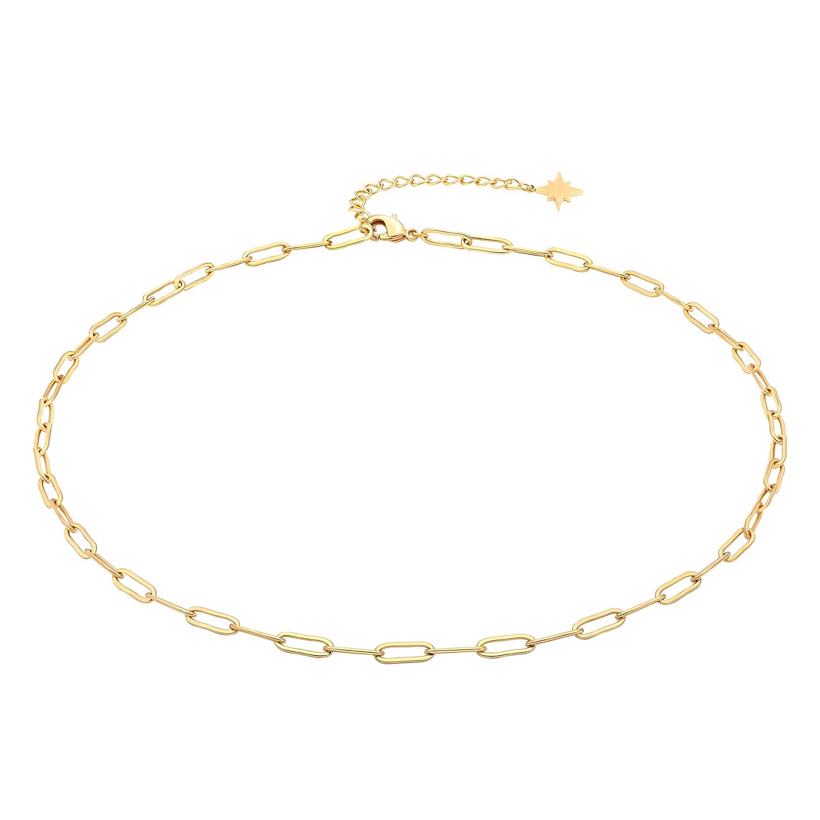 Necklace, 18K Gold Plated Steel