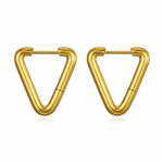 Earrings, 18K Gold Plated Steel