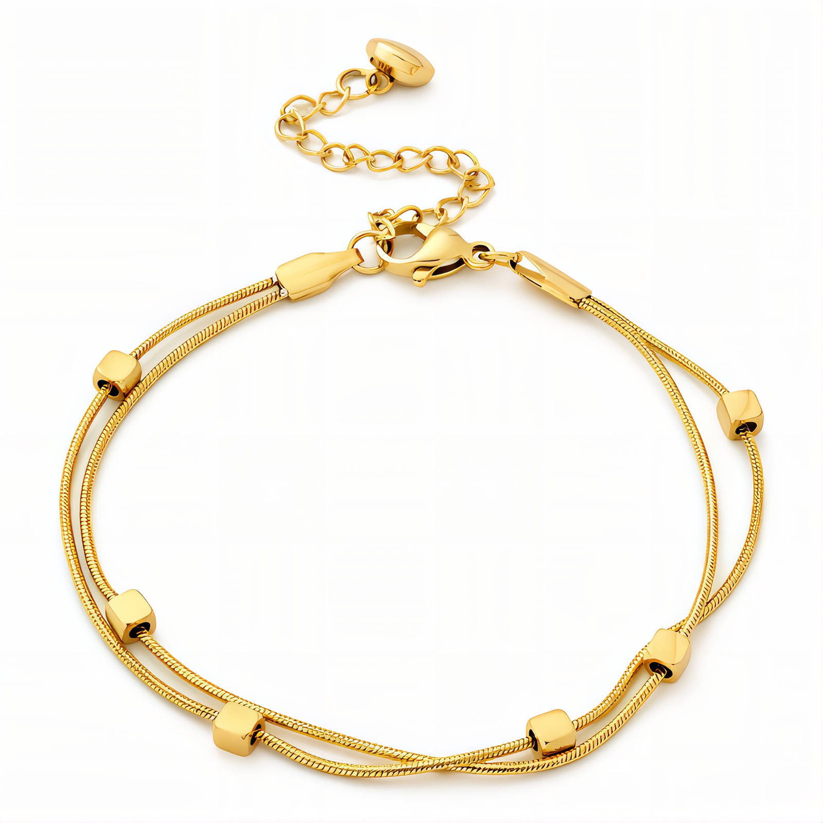 Bracelet, 18K Gold Plated Steel