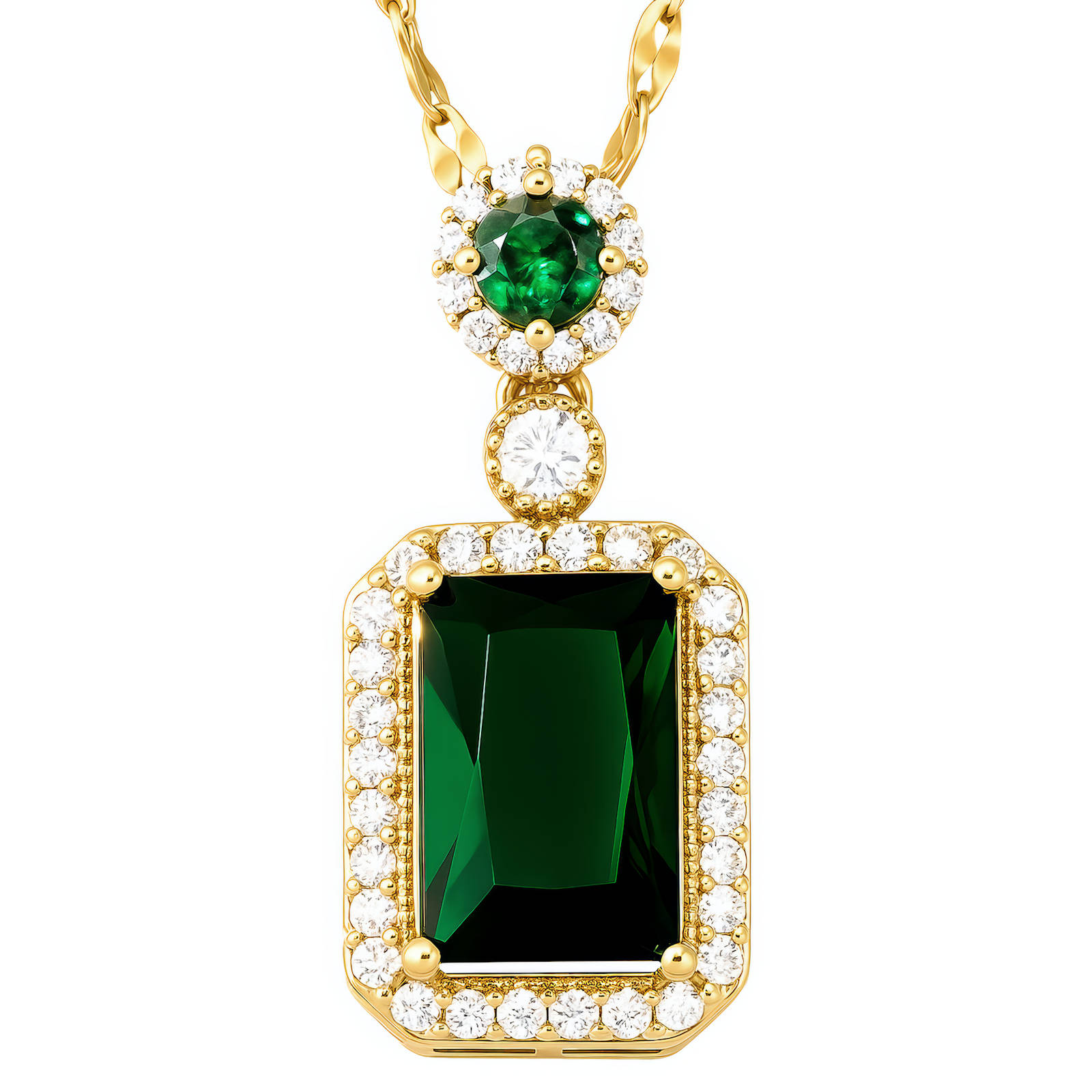 Necklace, 18K Gold Plated Steel