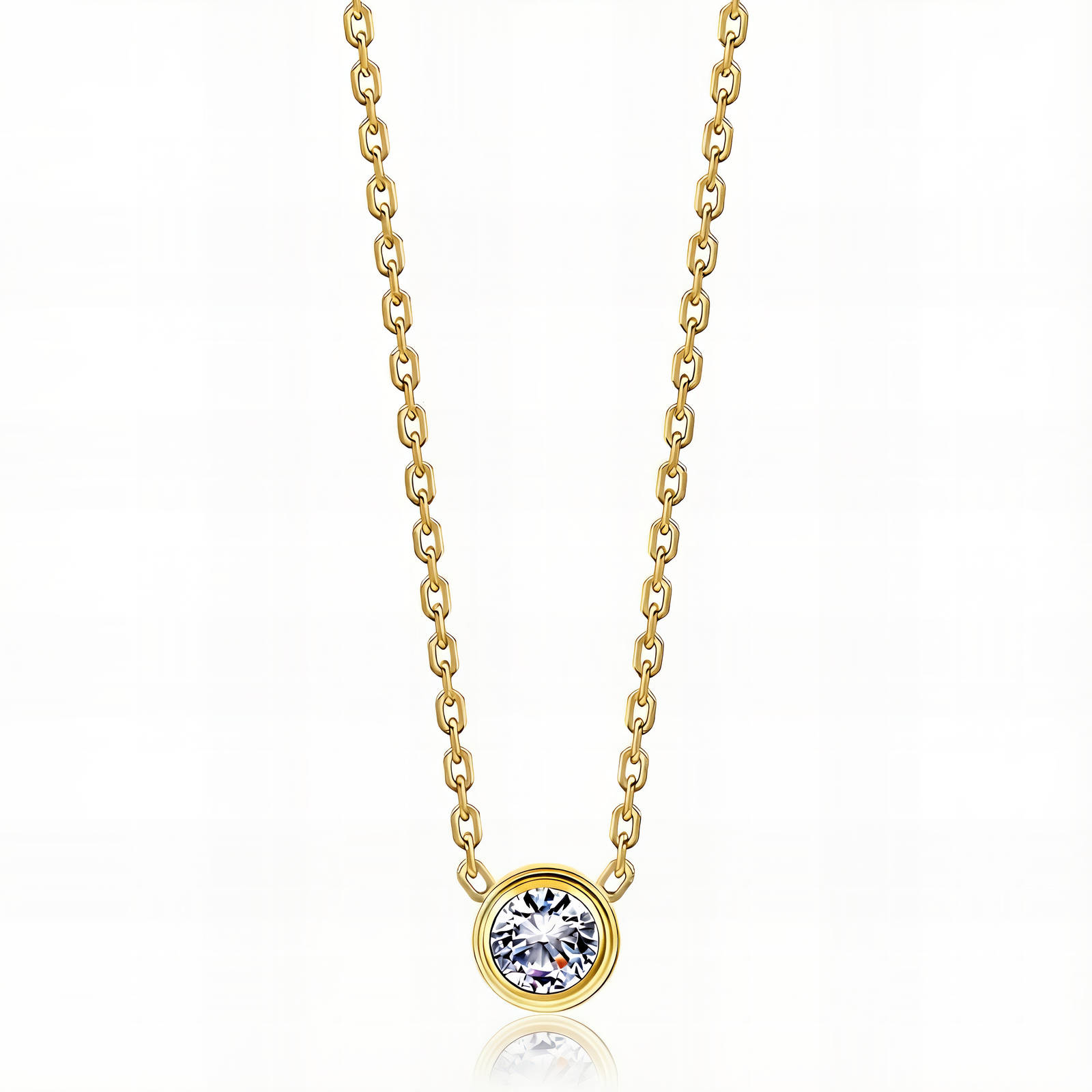 Necklace, 18K Gold Plated Steel