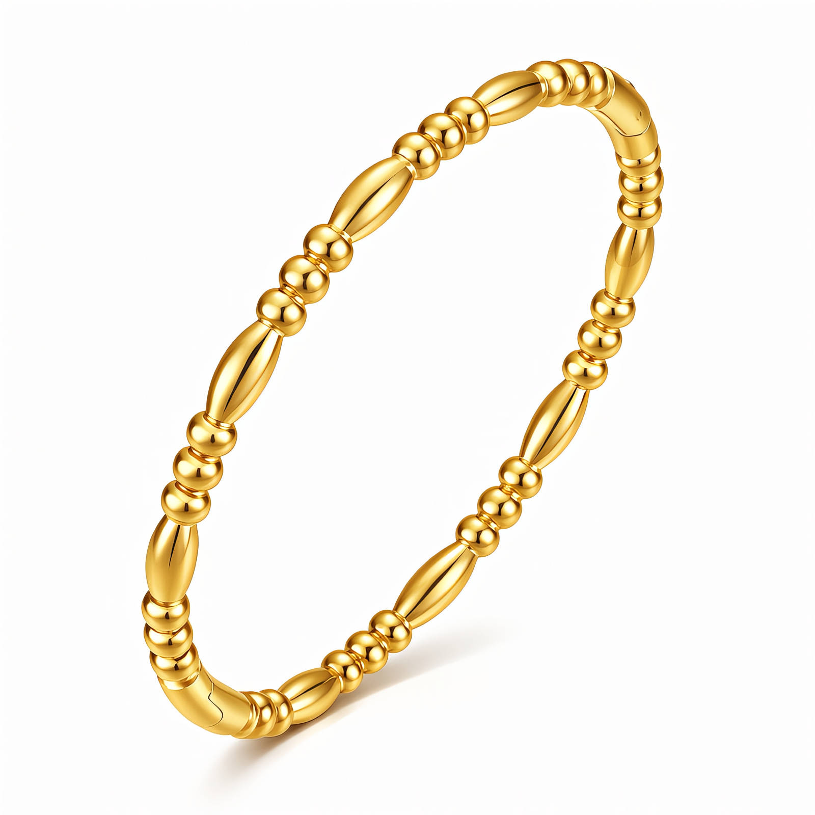 Bracelet, 18K Gold Plated Steel