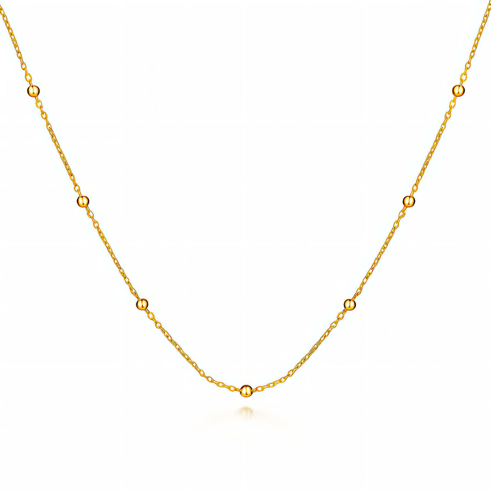 Necklace, 18K Gold Plated Steel