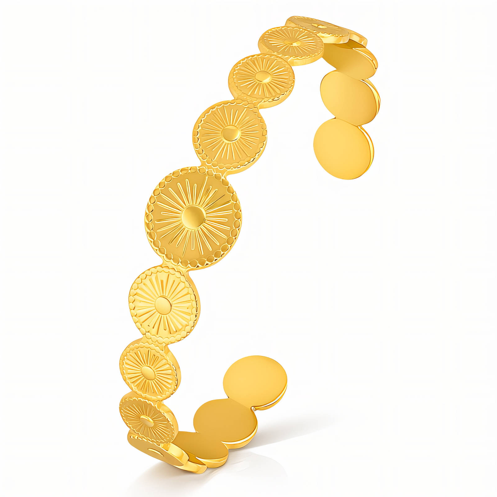 Bracelet, 18K Gold Plated Steel