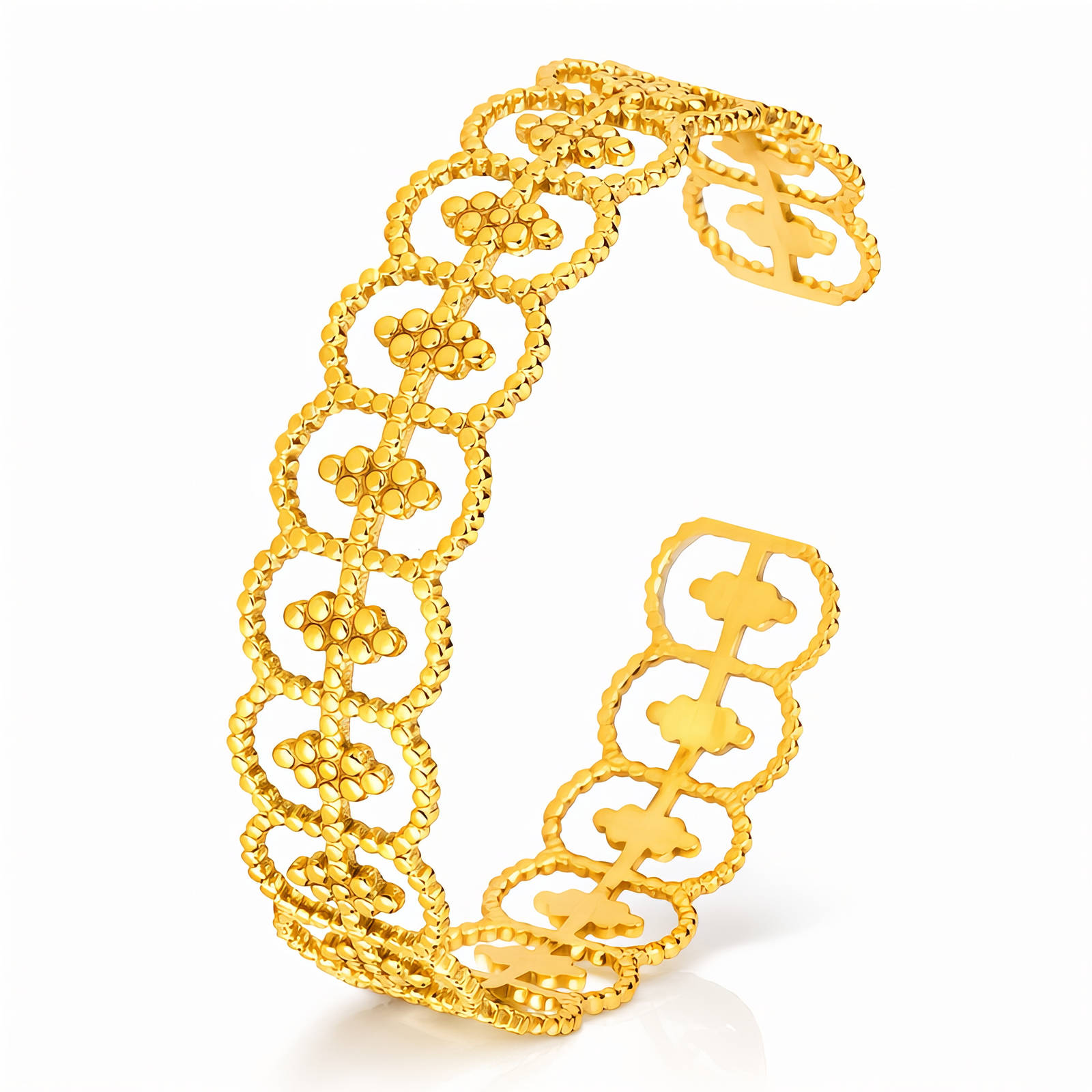 Bracelet, 18K Gold Plated Steel