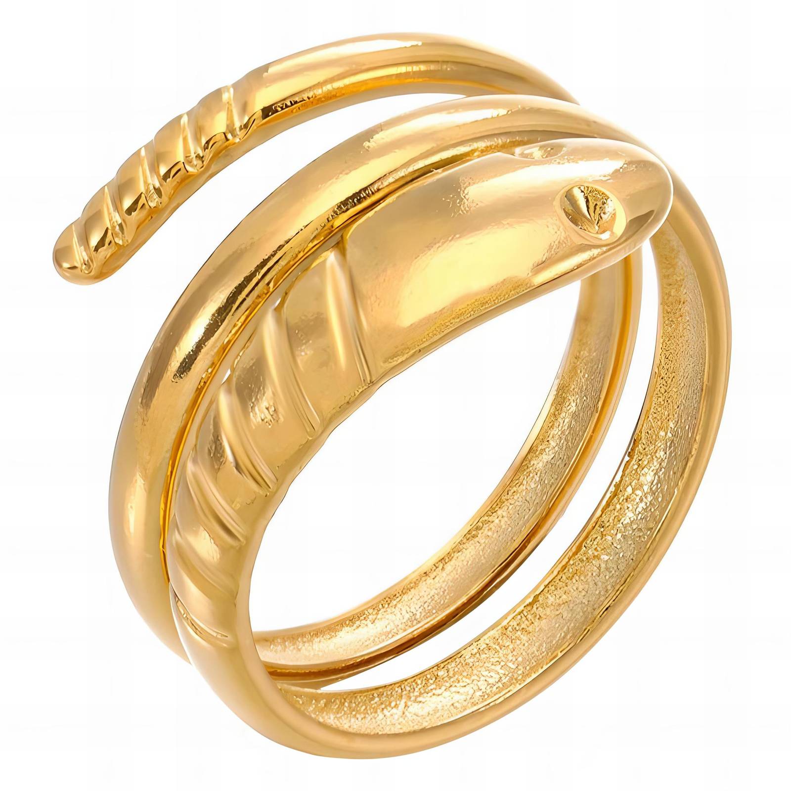 "Snakes" Ring, 18K Gold Plated Steel