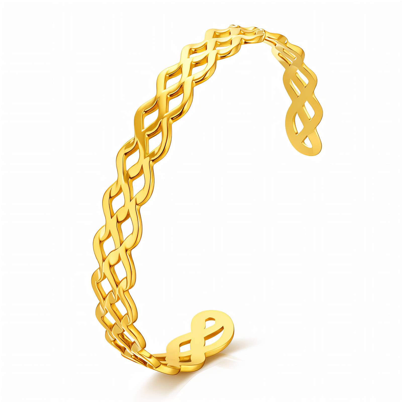 Bracelet, 18K Gold Plated Steel