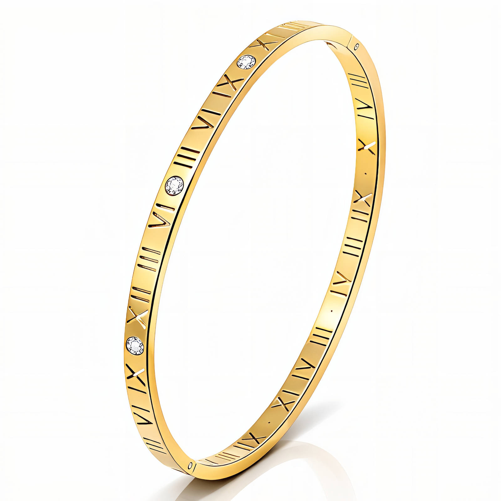 Bracelet, 18K Gold Plated Steel