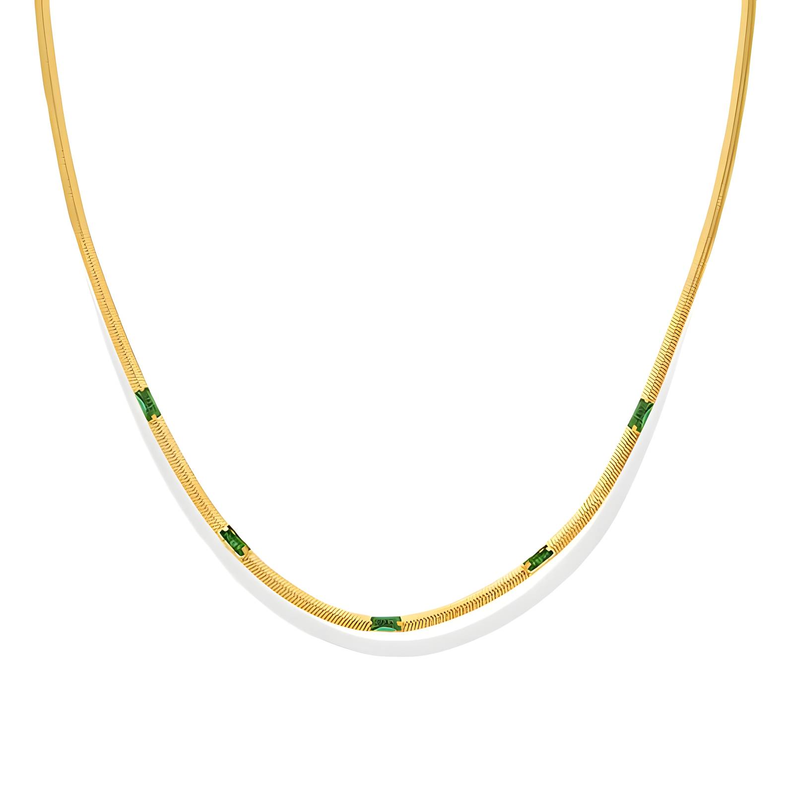 Necklace, 18K Gold Plated Steel