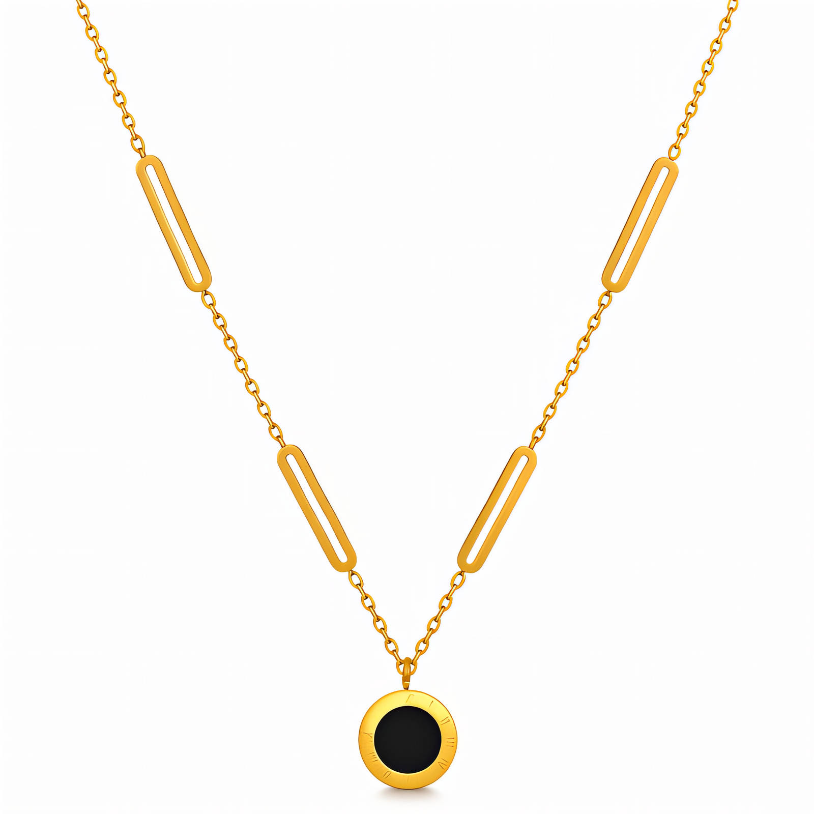 Necklace, 18K Gold Plated Steel