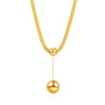 Necklace, 18K Gold Plated Steel