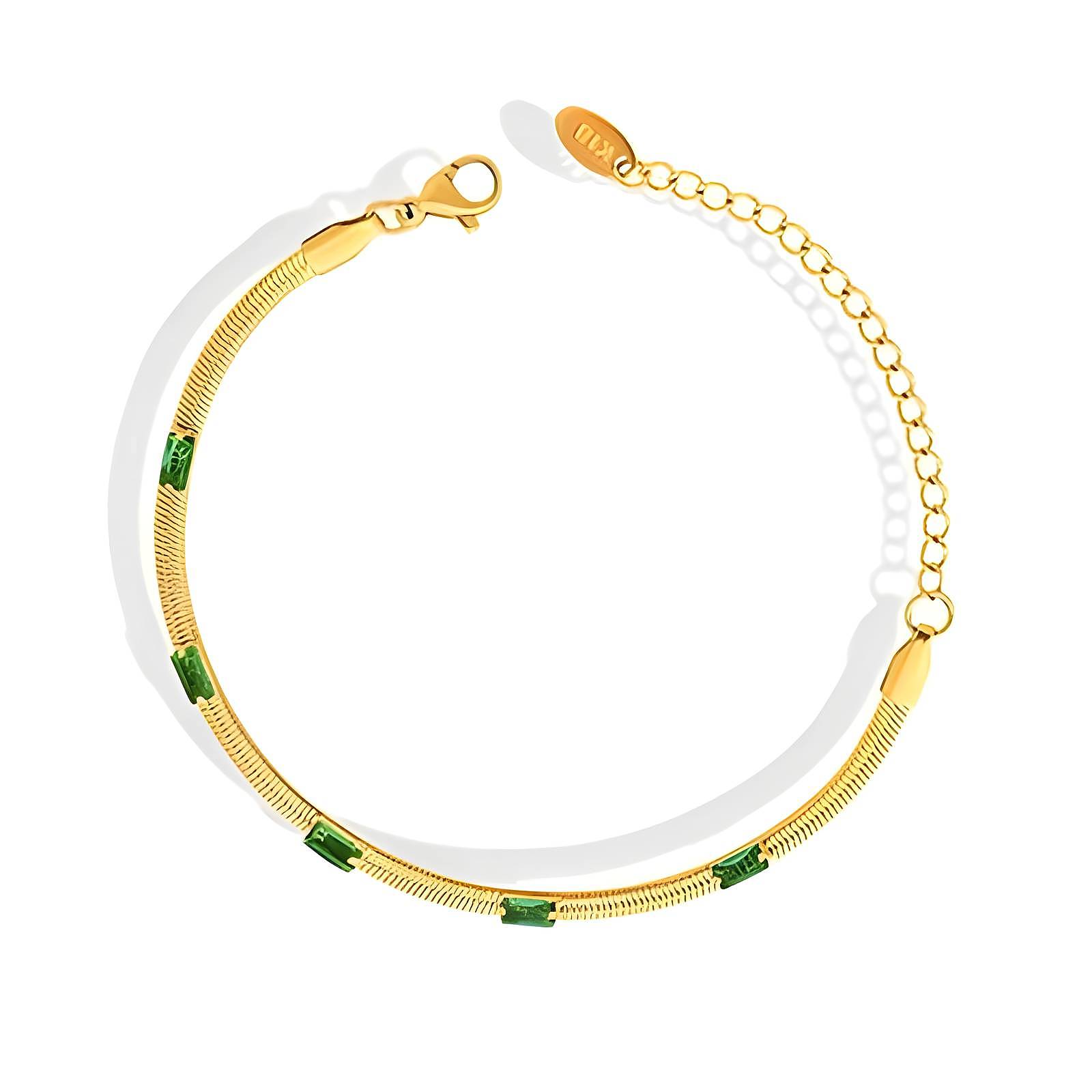 Bracelet, 18K Gold Plated Steel