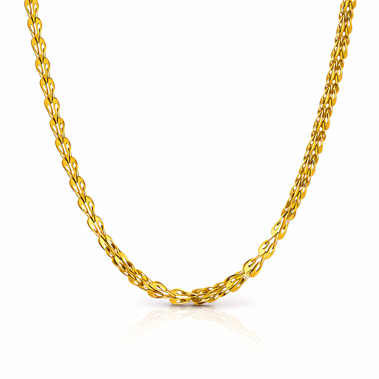 Necklace, 18K Gold Plated Steel