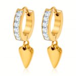 "Hearts" Earrings, 18K Gold Plated Steel