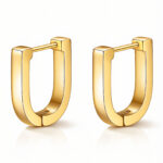 Earrings, 18K Gold Plated Steel