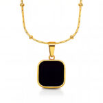 Necklace, 18K Gold Plated Steel