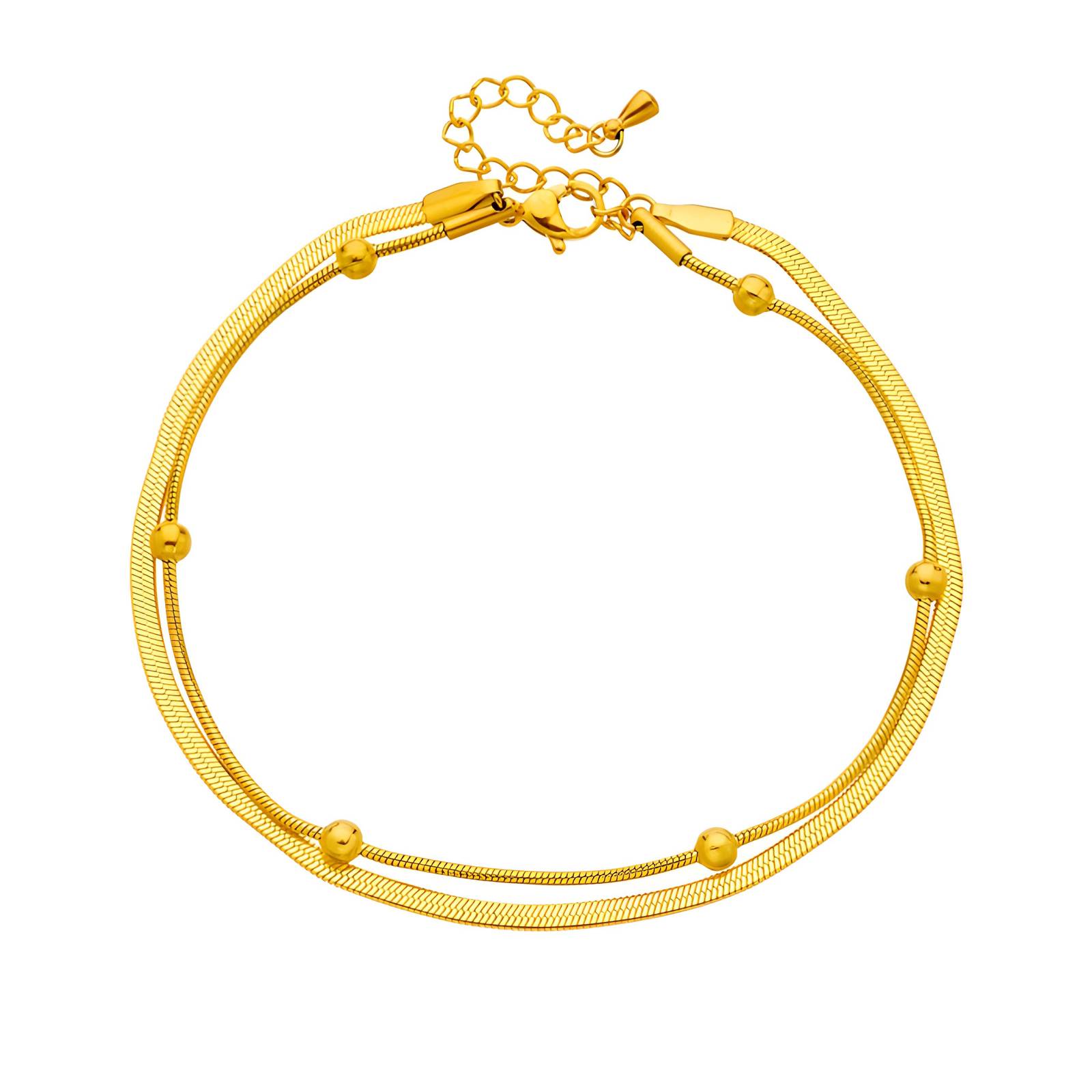Anklet, 18K Gold Plated Steel