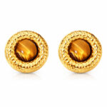 "Flowers" Earrings, 18K Gold Plated Steel