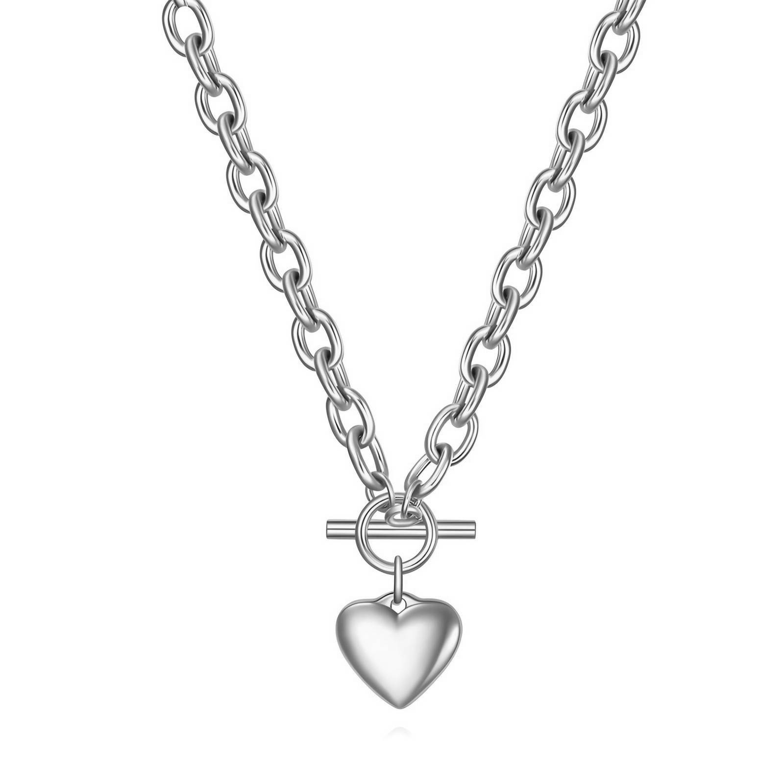 "Heart" Necklace, Stainless Steel