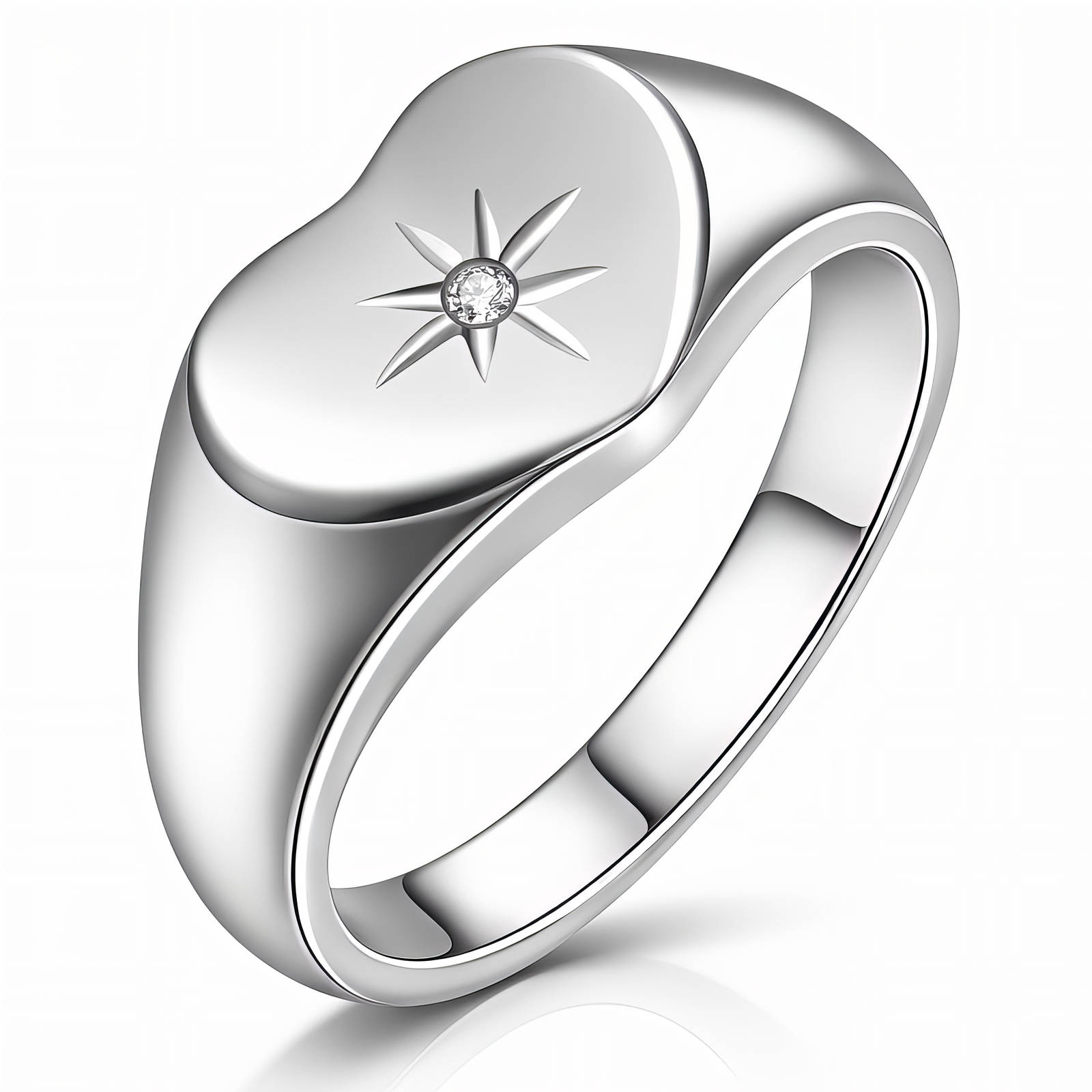 "Heart" Ring, Stainless Steel