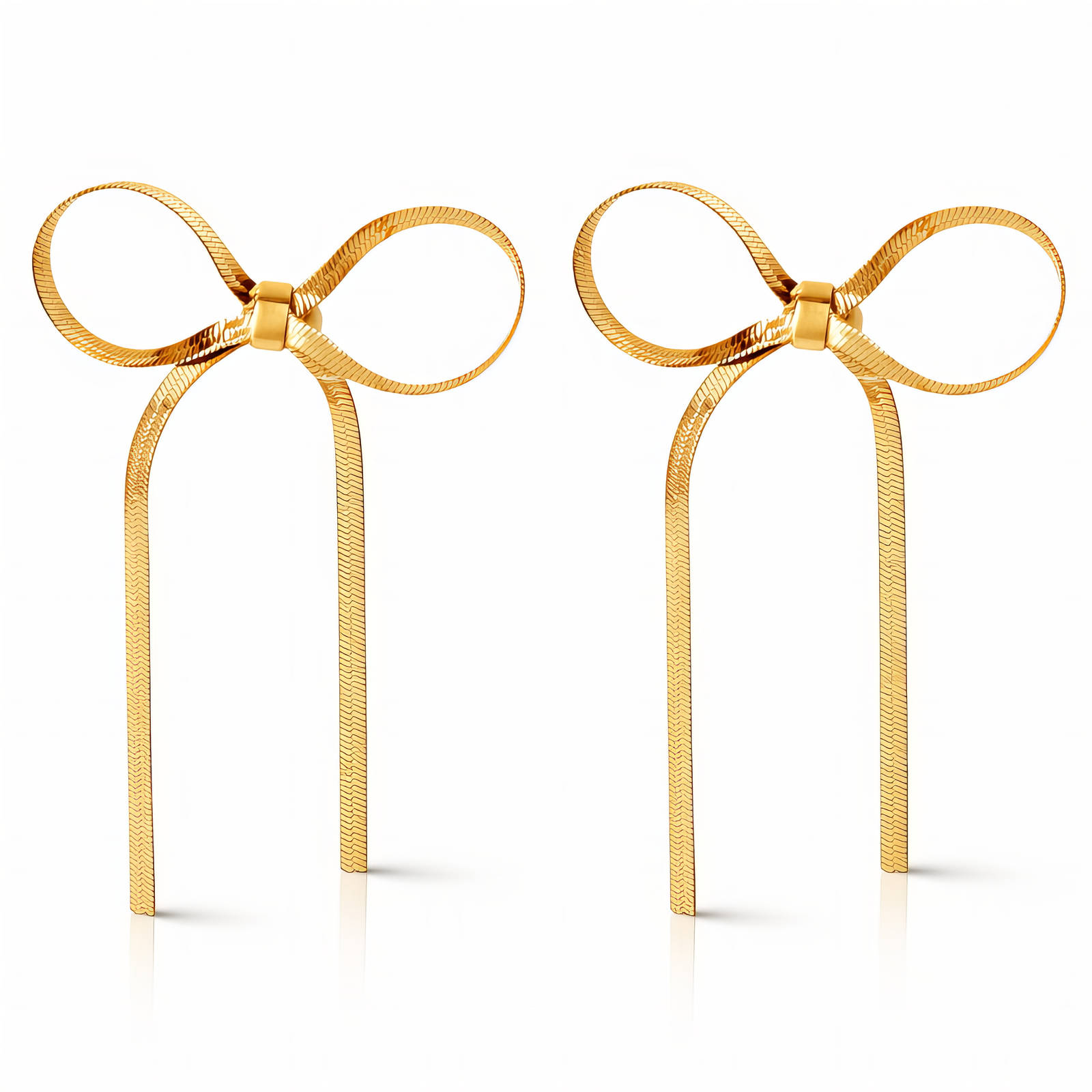 Earrings, 18K Gold Plated Steel