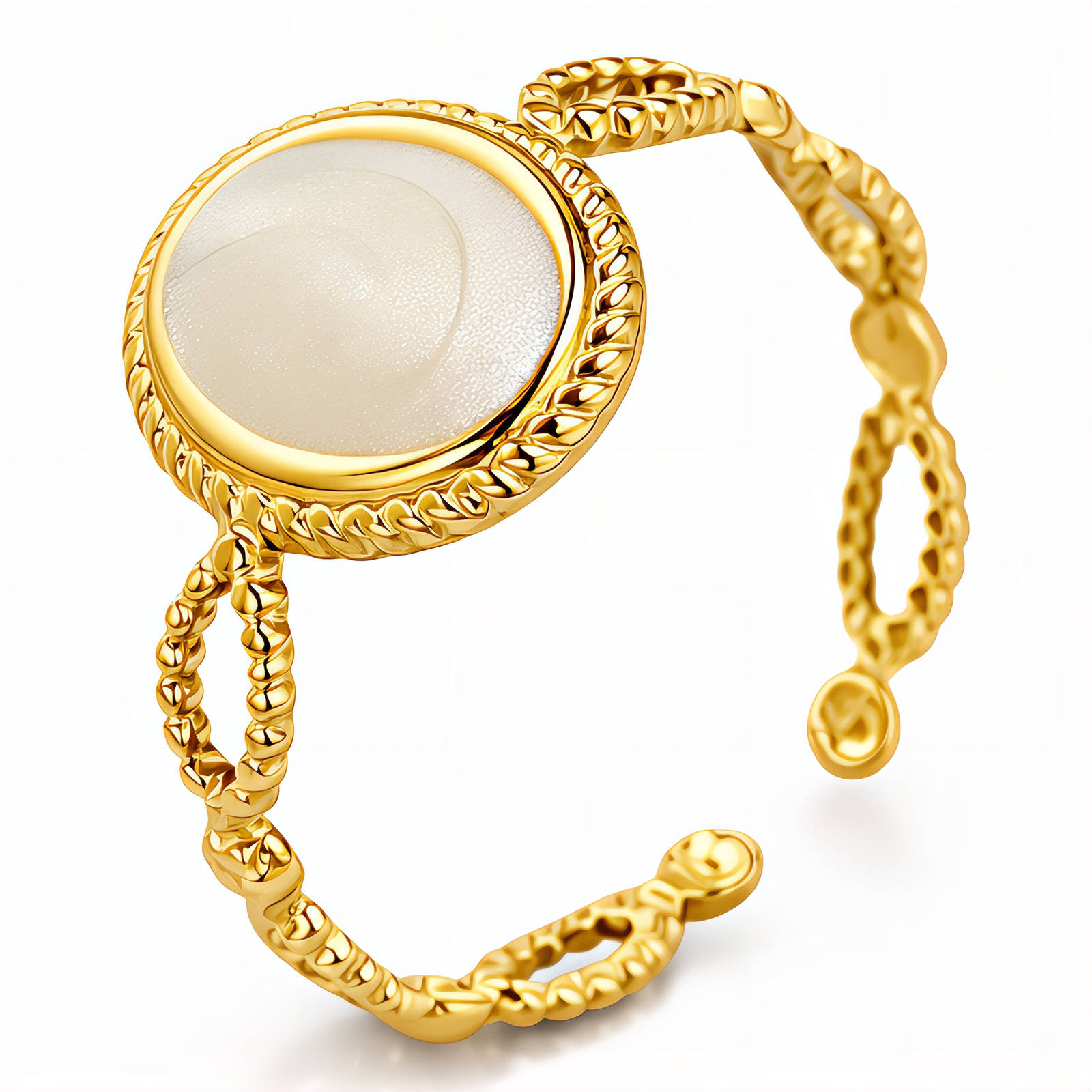 Ring, 18K Gold Plated Steel