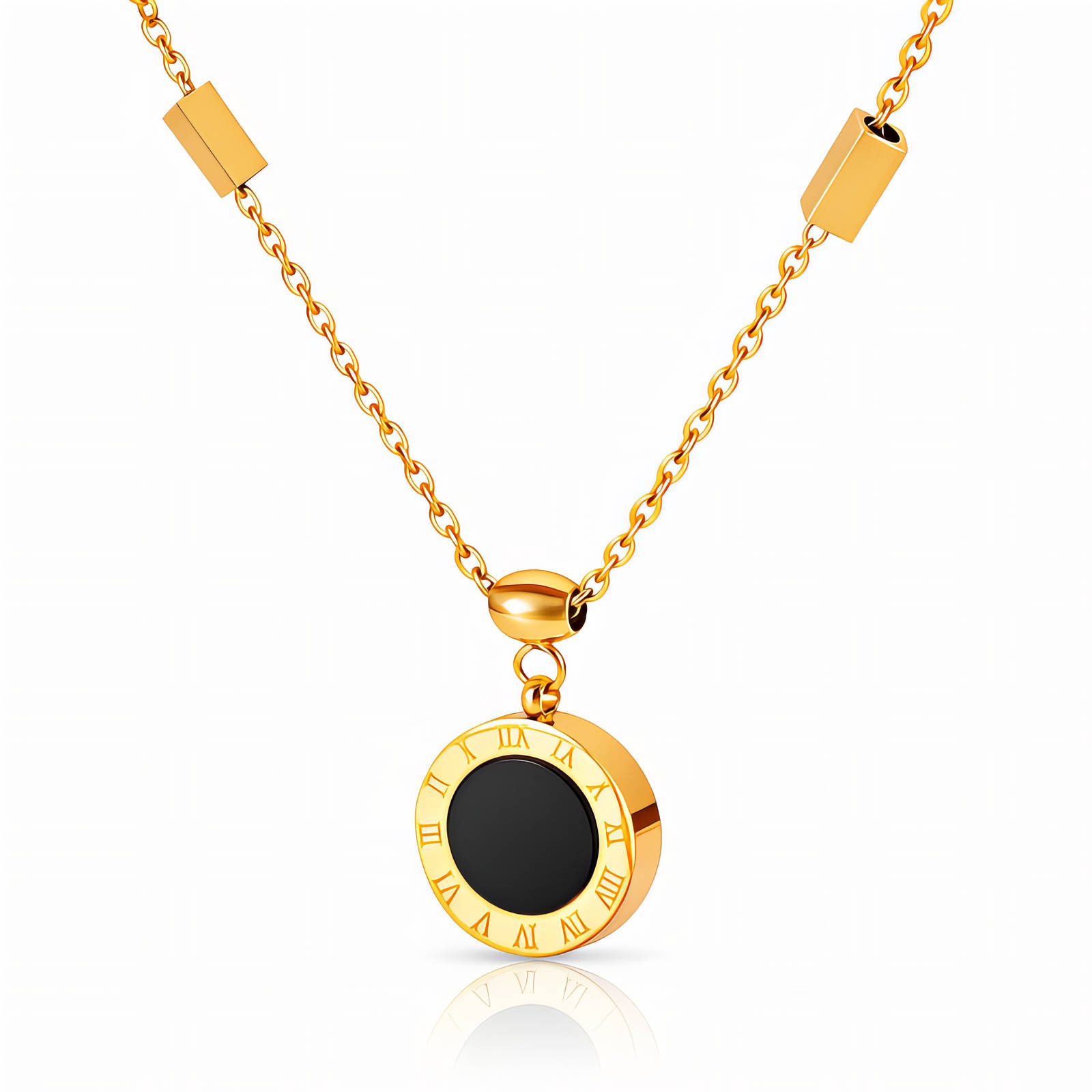 Necklace, 18K Gold Plated Steel