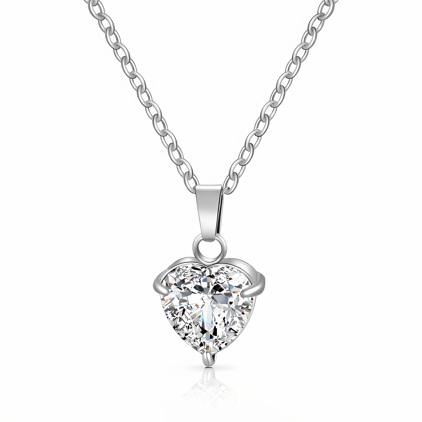 "Heart" Necklace, Stainless Steel