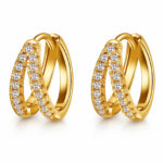 Earrings, 18K Gold Plated Brass