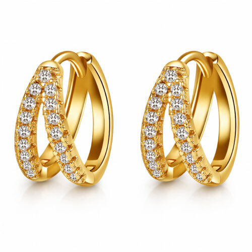 Earrings, 18K Gold Plated Brass