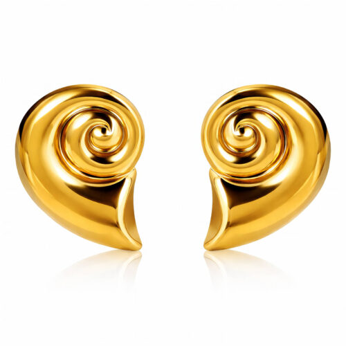 "Seashells" Earrings, 18K Gold Plated Steel