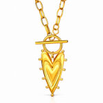 "Heart" Necklace, 18K Gold Plated Steel