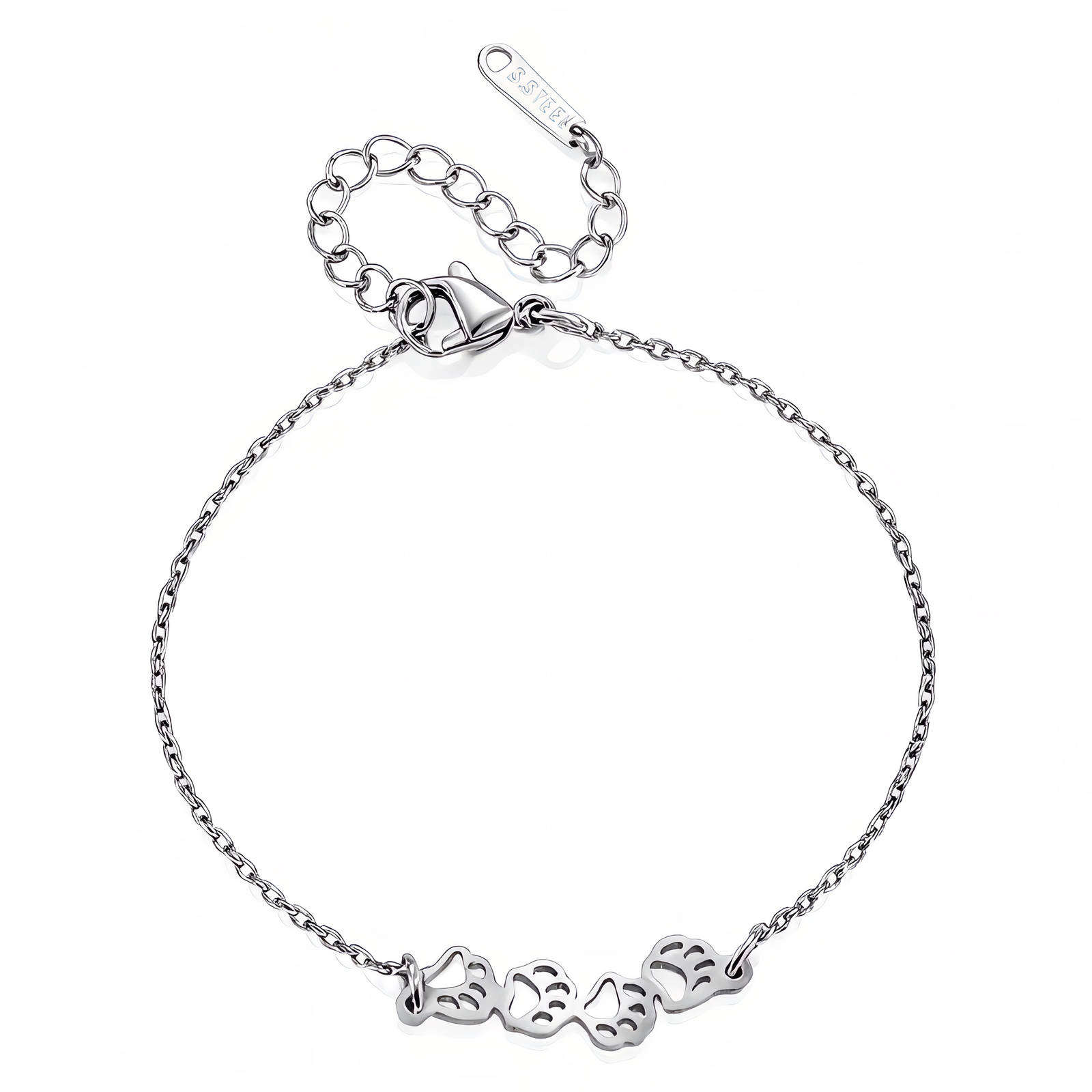 "Paws" Bracelet, Stainless Steel