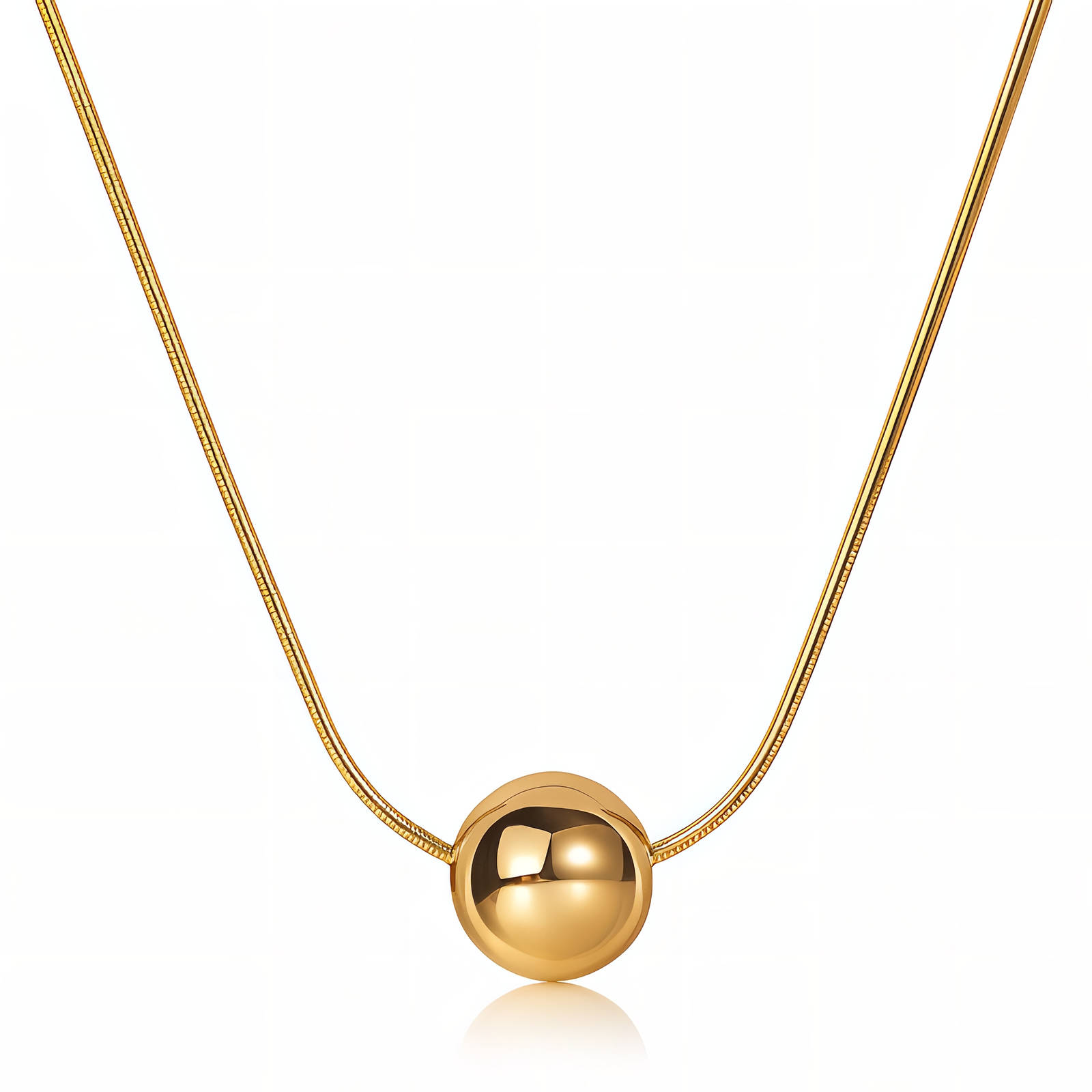Necklace, 18K Gold Plated Steel