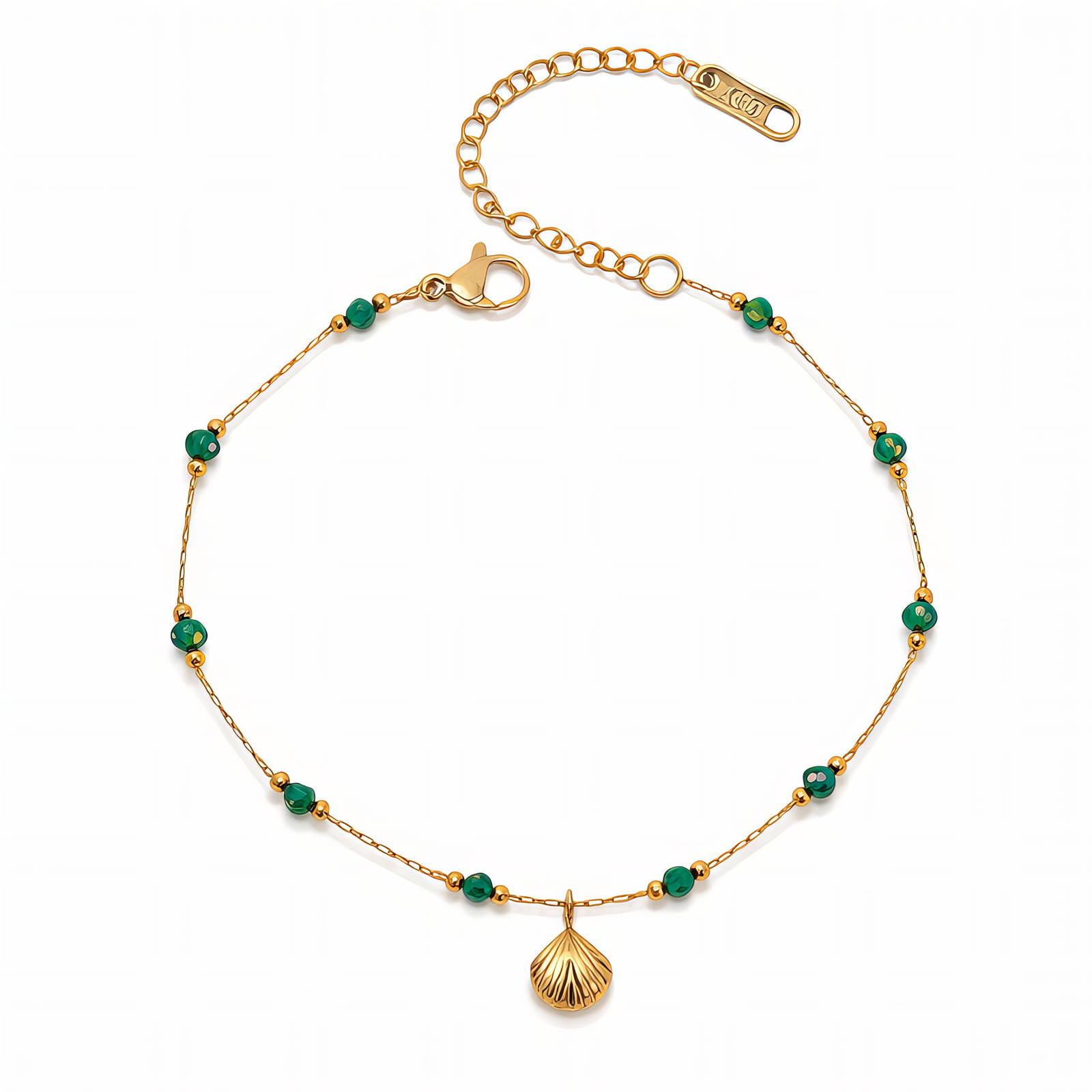 "Seashell" Bracelet, 18K Gold Plated Steel