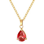 "Teardrop" Necklace, 18K Gold Plated Steel