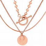 "Coins" Necklace, 18K Gold Plated Steel