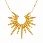 Necklace, 18K Gold Plated Steel