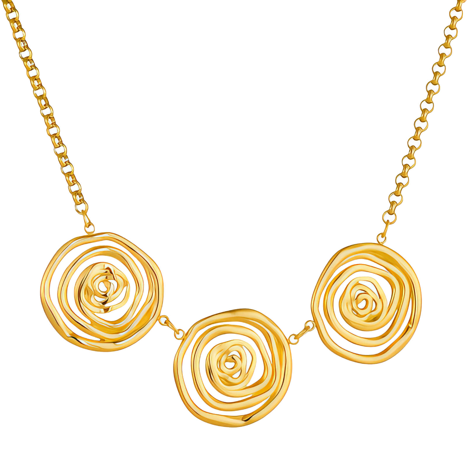 Necklace, 18K Gold Plated Steel