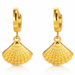 "Seashells" Earrings, 18K Gold Plated Steel