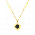 Necklace, 18K Gold Plated Steel