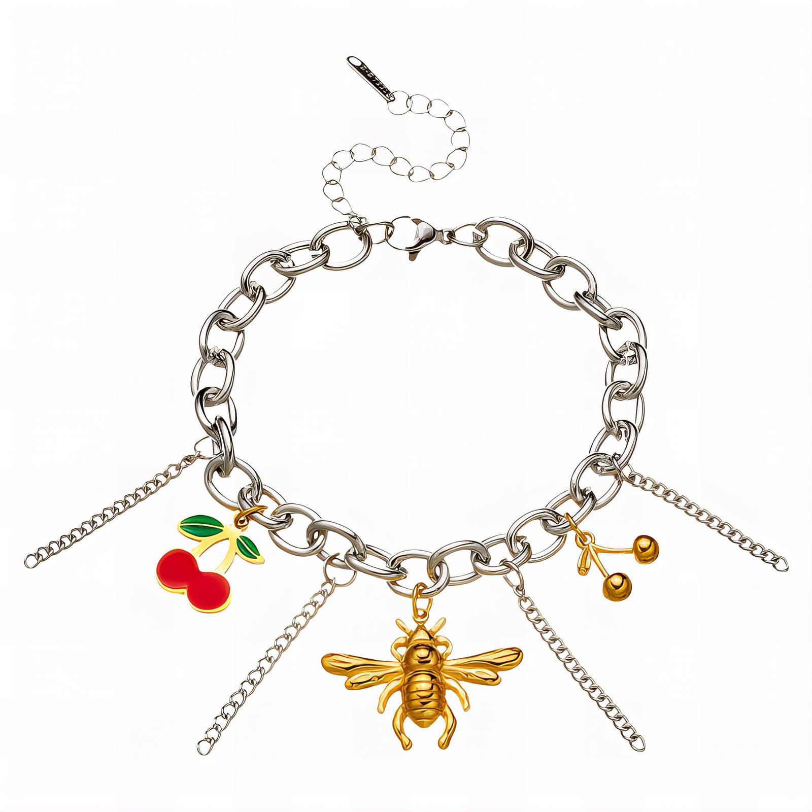 "Bee" Bracelet, 18K Gold Plated Steel