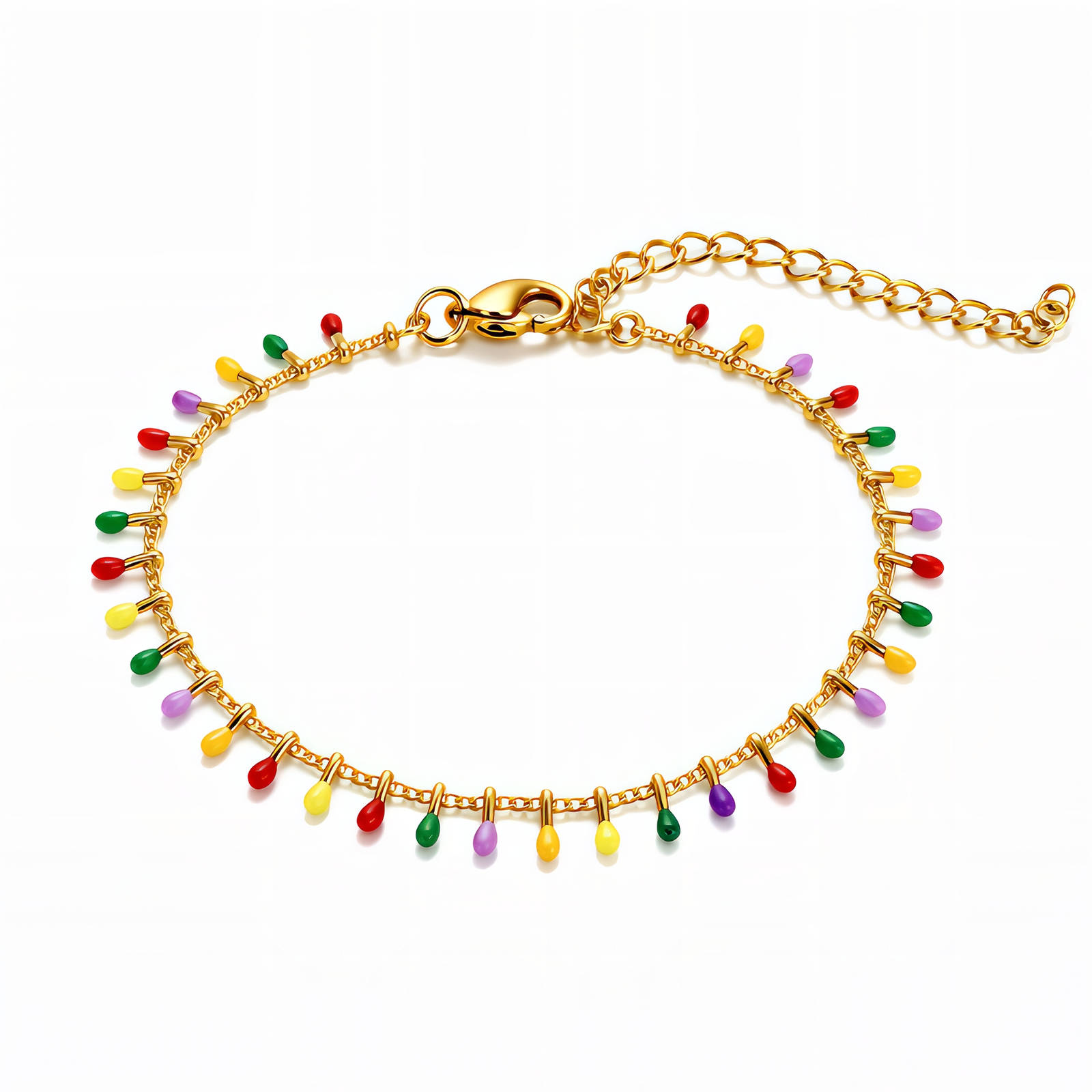 Bracelet, 18K Gold Plated Steel