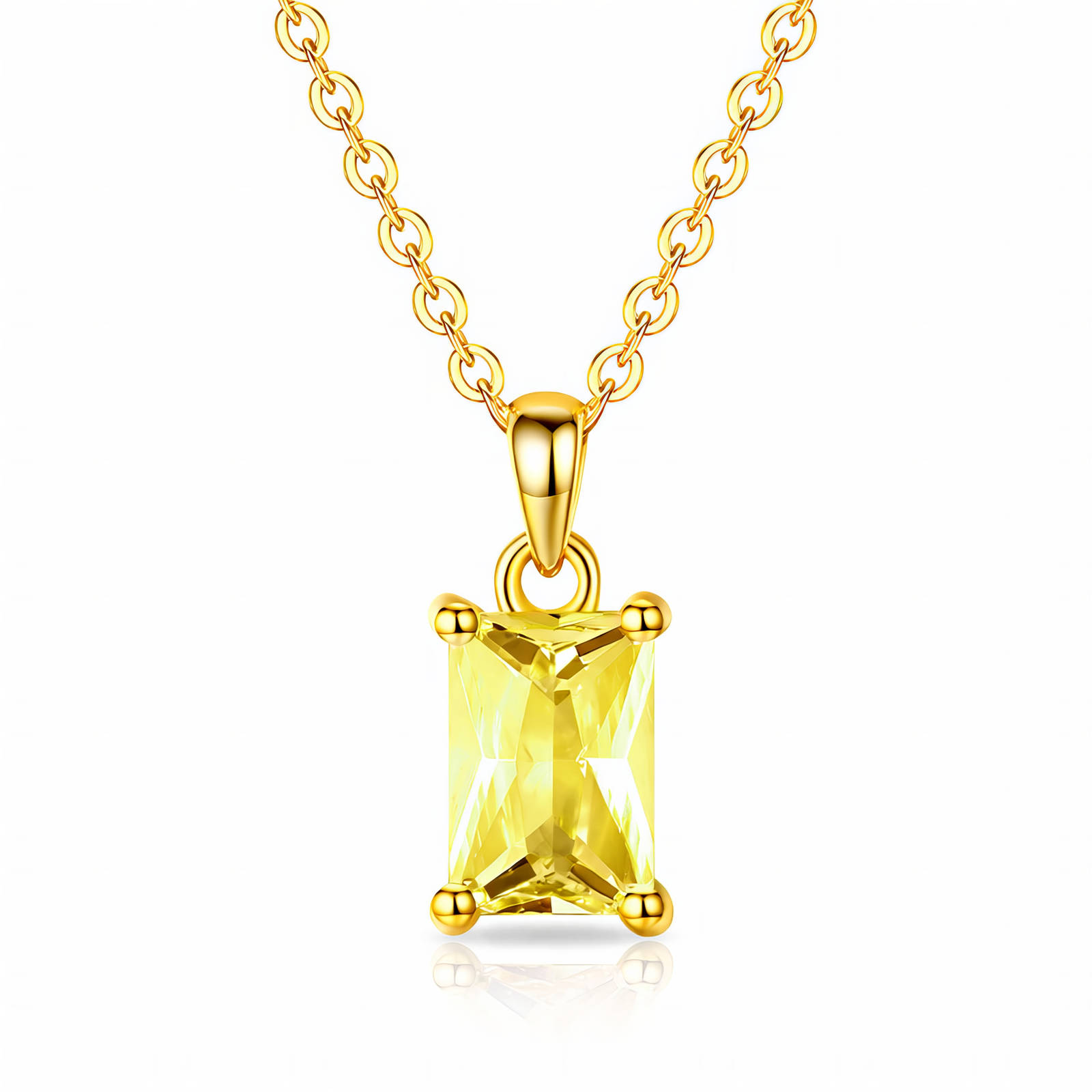 Necklace, 18K Gold Plated Steel