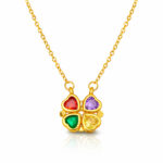 "Flower" Necklace, 18K Gold Plated Steel
